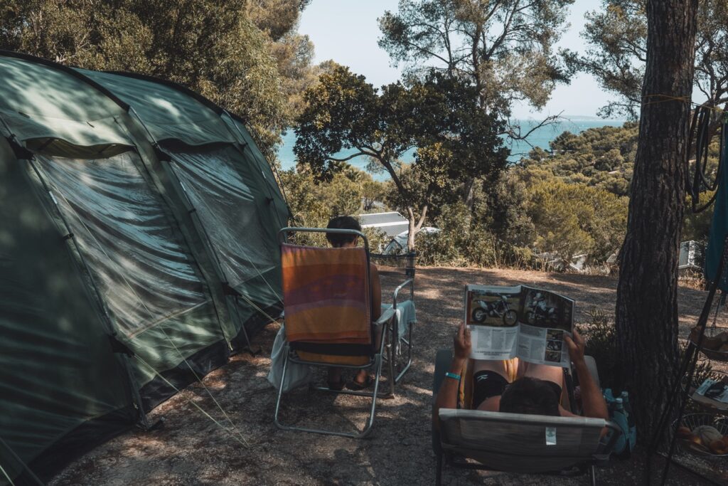 Emplacement de camping en tente