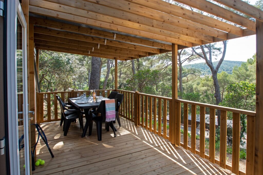 Terrasse du mobile home Rio