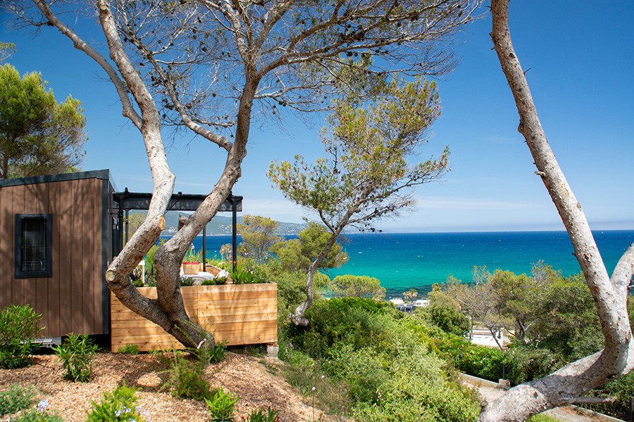 Mobil-home avec vue mer dans le Var