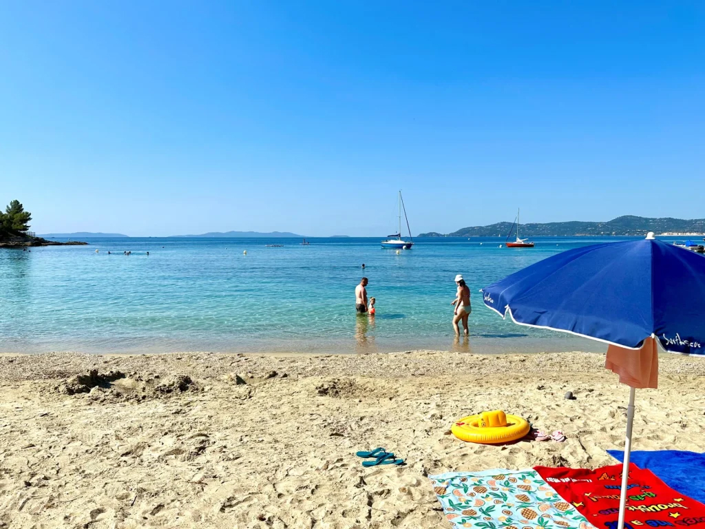 Plage de la Fossette au Lavandou dans le Var
